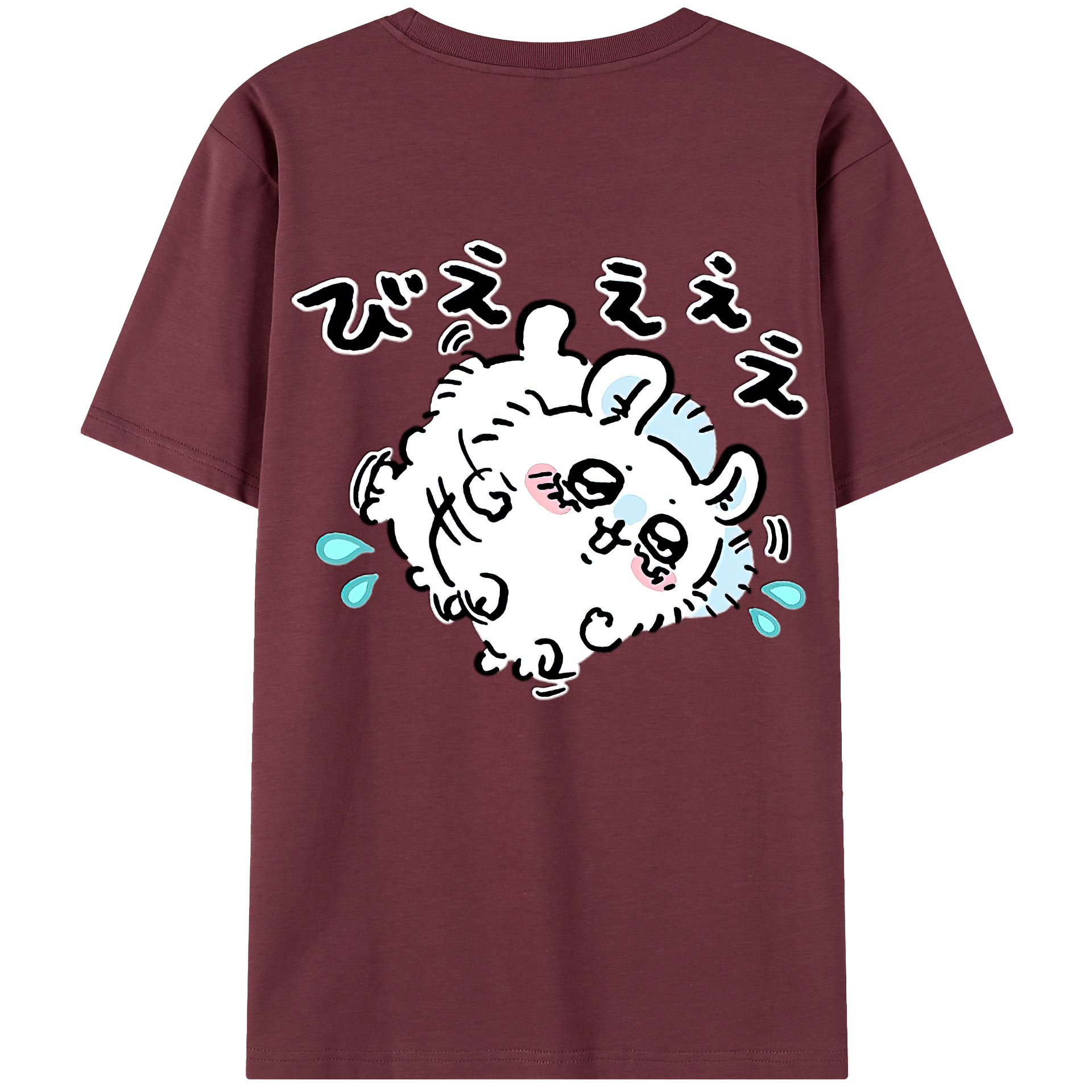 （画像用） ちいかわ モモンガ Chii-kawa Momonga 綿100％半袖Tシャツ（背面プリント）